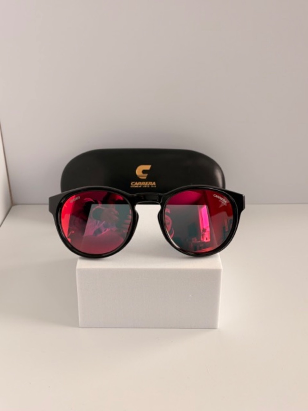 Carrera x Ducati Black Red Mirrored Sport Sunglasses